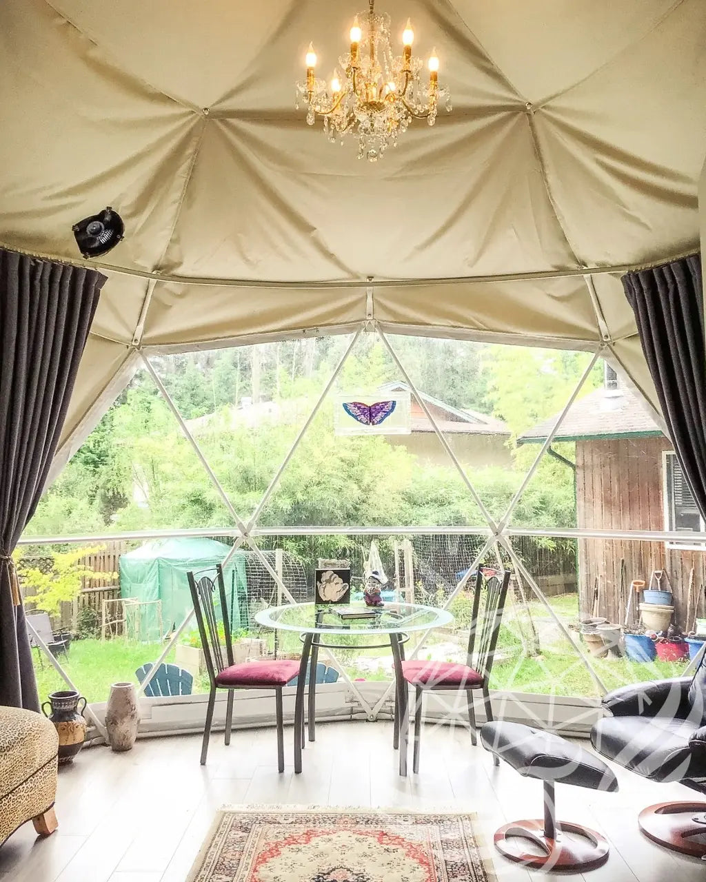 5m glass dome double pane