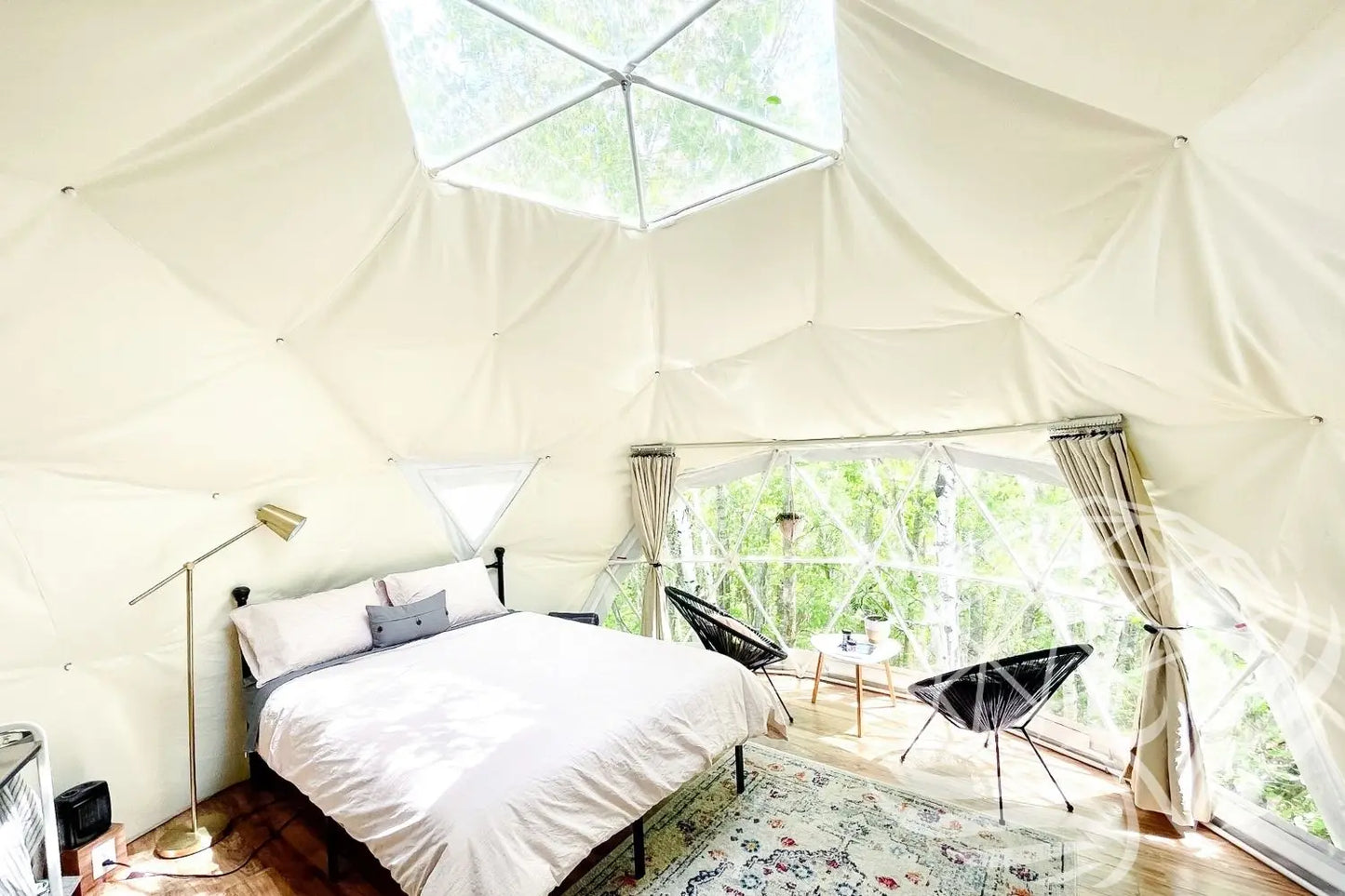 5m glass dome double pane