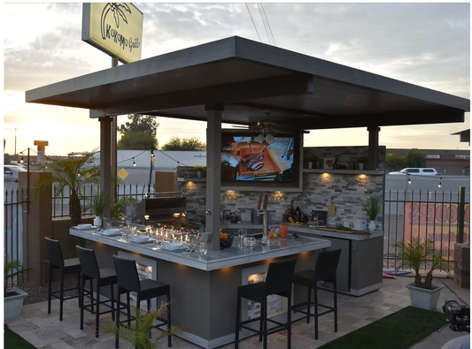 Bermuda Outdoor Kitchen BBQ Island with TV – KoKoMo Signature Series